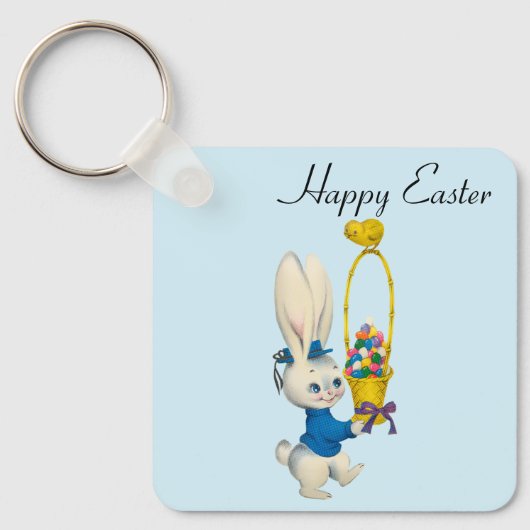Porte-clés Parfait, Cool Joyeux Pâques, Lapin (Recto)