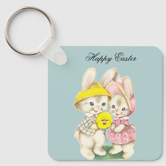 Porte-clés Parfait, Cool Joyeux Pâques, Lapin (Recto)