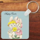 Porte-clés Parfait, Cool Joyeux Pâques, Lapin (Verso)