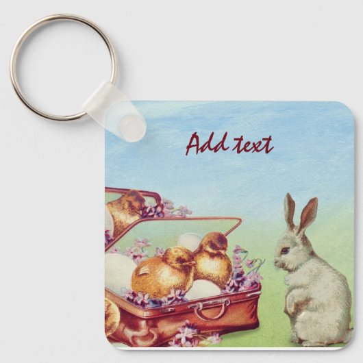 Porte-clés Parfait, Cool Joyeux Pâques Vintage (Recto)