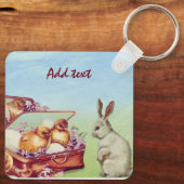 Porte-clés Parfait, Cool Joyeux Pâques Vintage (Verso)