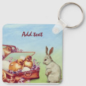 Porte-clés Parfait, Cool Joyeux Pâques Vintage (Dos)