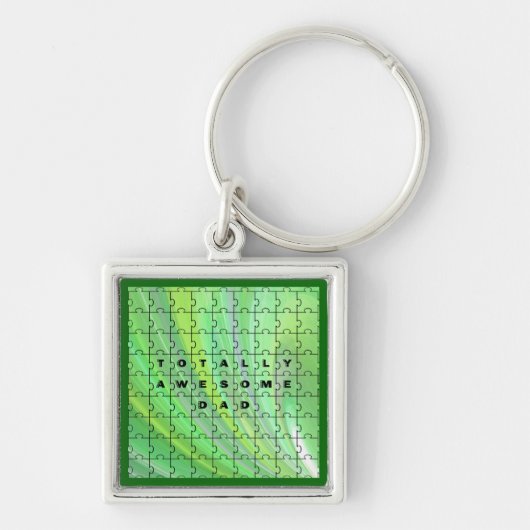 Porte-clés Parfait Papa Puzzle Vert (Devant)