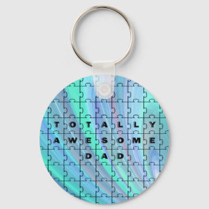 Porte-clés Parfait Puzzle de papa bleu