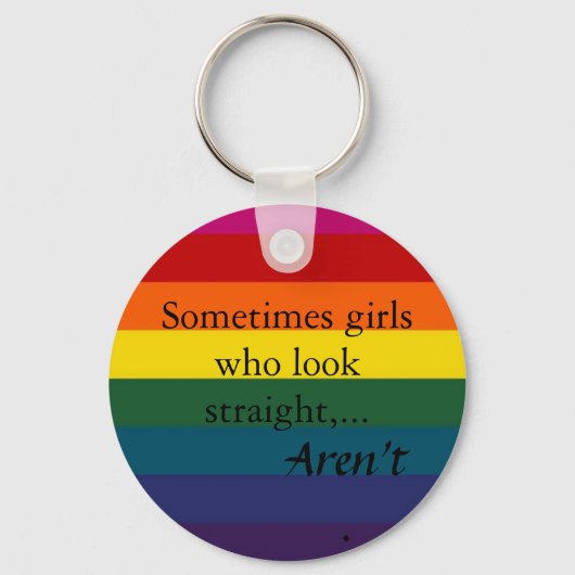 Porte-clés Parfois des filles qui ont l'air droites,... (Recto)