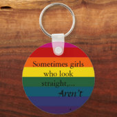 Porte-clés Parfois des filles qui ont l'air droites,... (Recto)