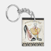 Porte-clés Parfum, rouge à lèvres rouge, et une chaussure (Devant gauche)