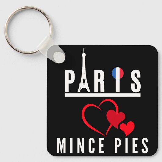 Porte-clés Paris aime Mince Pies Cityscape (Recto)