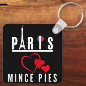 Porte-clés Paris aime Mince Pies Cityscape (Verso)