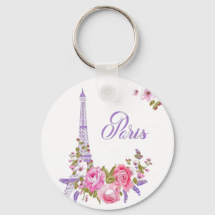 Porte-clés Paris en fleurs Paris minuit Floral Paris Roma