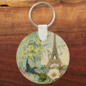 Porte-clés Paris France Graphique de Voyage (Recto)