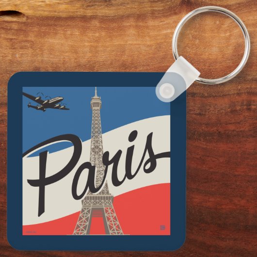 Porte-clés Paris France | Tour Eiffel (Verso)