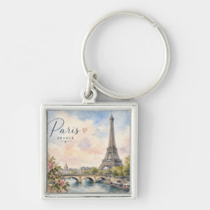 Porte-clés Paris France Tour Eiffel rivière seine