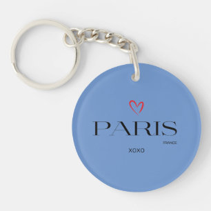 Porte-clés Paris moderne France Coeur Cool xoxo