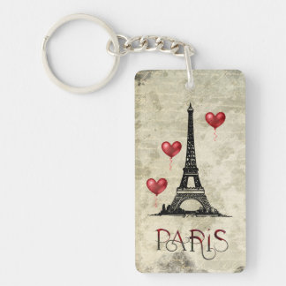 Porte-clés Paris personnalisé, Tour Eiffel et Ballons rouges