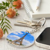 Porte-clés Paris, Tour Eiffel et Seine, France. (Devant droit)