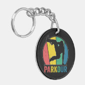 Porte-clés Parkour Free Running Training Traceur Retro (Devant gauche)