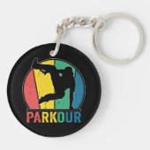 Porte-clés Parkour Free Running Training Traceur Retro (Dos)