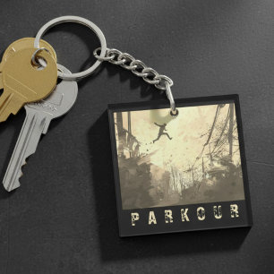 Porte-clés Parkour Urban Obstacle Course Modern Sepia