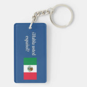 Porte-clés Parles-tu espagnol ? en espagnol. Indicateur wf (Dos)