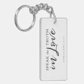 Porte-clés Parlez la vérité dans l'amour Éphésiens 4:15 Verse (Devant gauche)