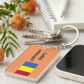 Porte-clés Parlez-vous roumain ? en roumain. Indicateur (Devant droit)