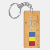 Porte-clés Parlez-vous roumain ? en roumain. Indicateur wf (Devant gauche)