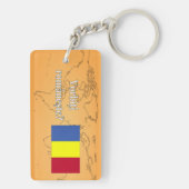 Porte-clés Parlez-vous roumain ? en roumain. Indicateur wf (Dos)