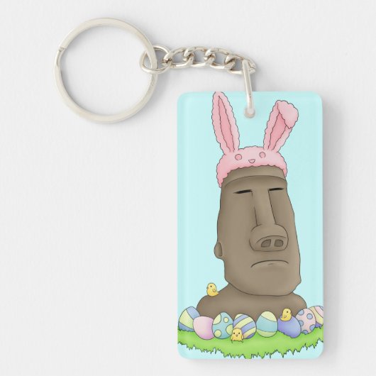 Porte-clés Parodie de lapin d'île de Pâques (Devant)