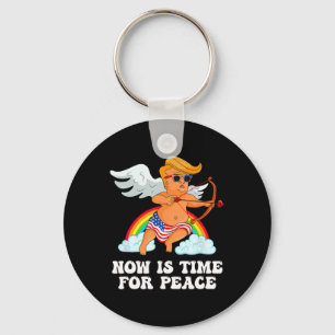 Porte-clés Parodie drôle de Cupidon Trump - Maintenant est le