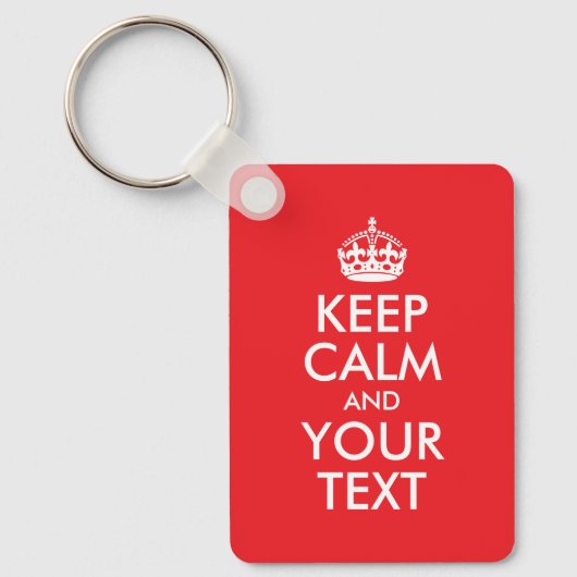 Porte-clés Parodie du calme en rouge et blanc (Recto)