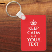 Porte-clés Parodie du calme en rouge et blanc (Recto)