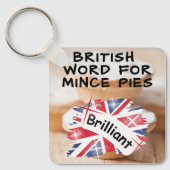 Porte-clés Parole britannique pour les minces tartes - BRILLI (Recto)