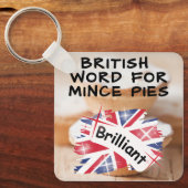 Porte-clés Parole britannique pour les minces tartes - BRILLI (Recto)