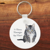 Porte-clés Paroles de chats de sagesse - Meow (Recto)