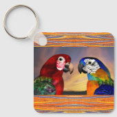 PORTE-CLÉS PARROS HYPER /ARA ROUGE ET BLEU (Recto)