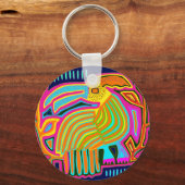 Porte-clés Parrot d'art populaire tropical (Recto)