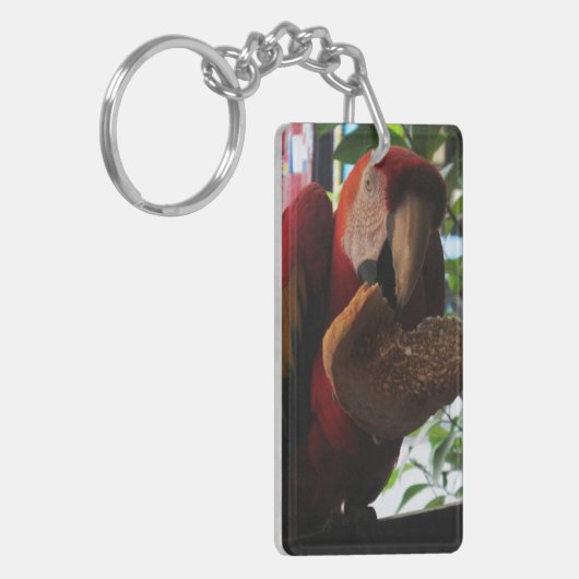 Porte-clés Parrot Macaw Scarlet Manger Toast (Devant gauche)