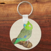Porte-clés Parrotlet mâle vert (Recto)