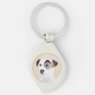Porte-clés Parson Jack Russell Terrier Peinture - Chien Art
