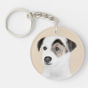 Porte-clés Parson Jack Russell Terrier Peinture - Chien Art