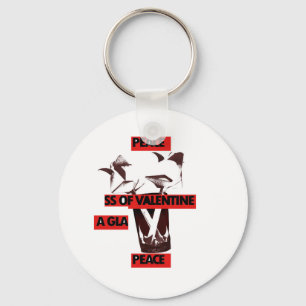 Porte-clés Partagez l'amour : Un verre de Saint Valentin