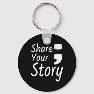 Porte-clés Partagez votre histoire Semicolon Prévention du su