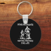 Porte-clés Partenaires de chasse père et fille à vie (Recto)