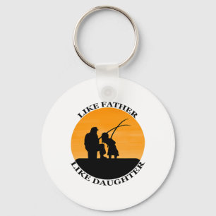 Porte-clés Partenaires de pêche père fille