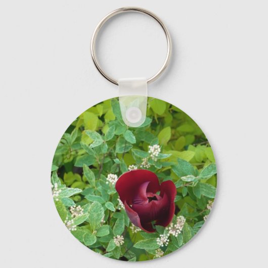 Porte-clés parterre de fleurs au printemps (Recto)