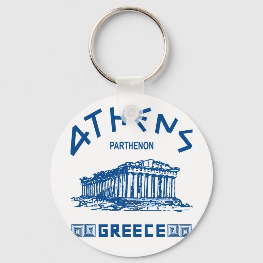 Porte-clés Parthenon - Athens - Greek (blue) (Recto)