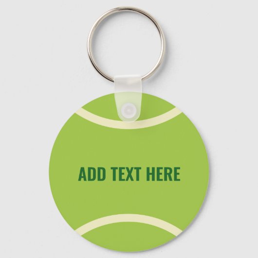Porte-clés Parti de balle de tennis vert moderne (Recto)