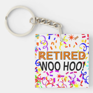 Porte-clés Parti Woo Hoo Confetti à la retraite