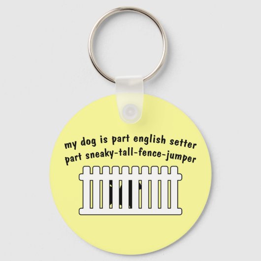 Porte-clés Partie Anglais Setter Part Fence-Jumper (Recto)